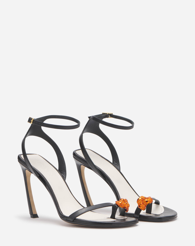 SANDALES SWING EN CUIR AVEC BIJOU MELODIE