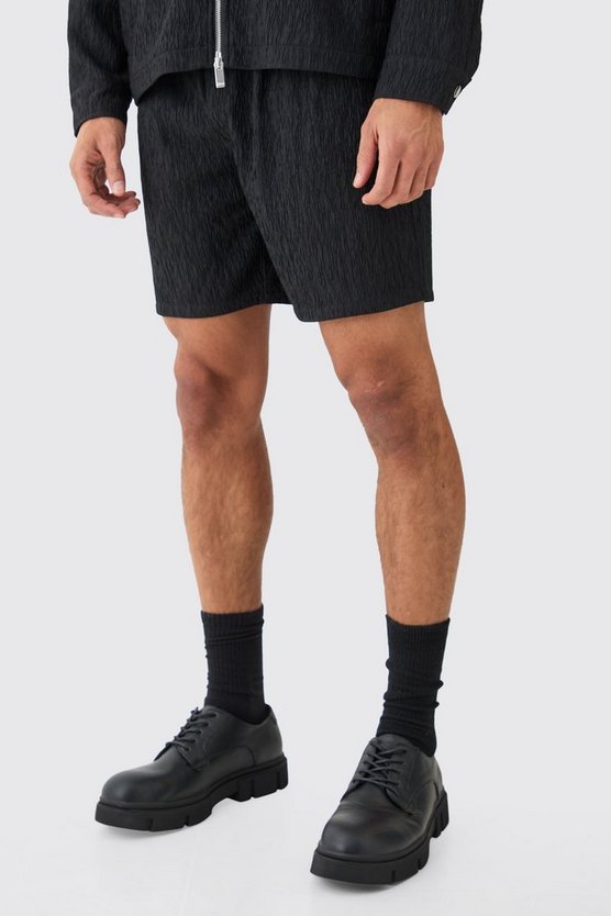 Strukturierte smarte Satin-Shorts
