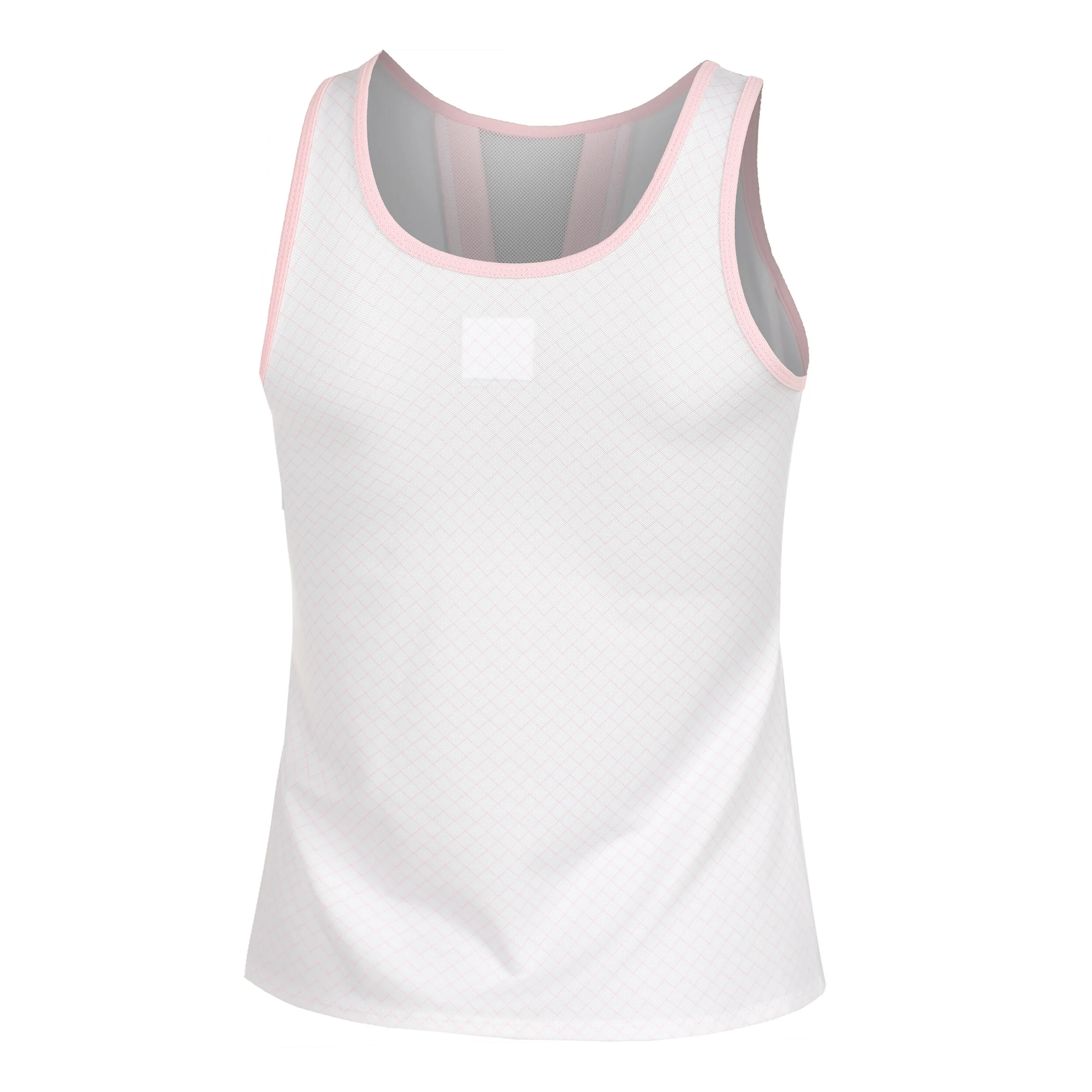 Deco Grid Tank-Top Damen - Weiß, Rosa