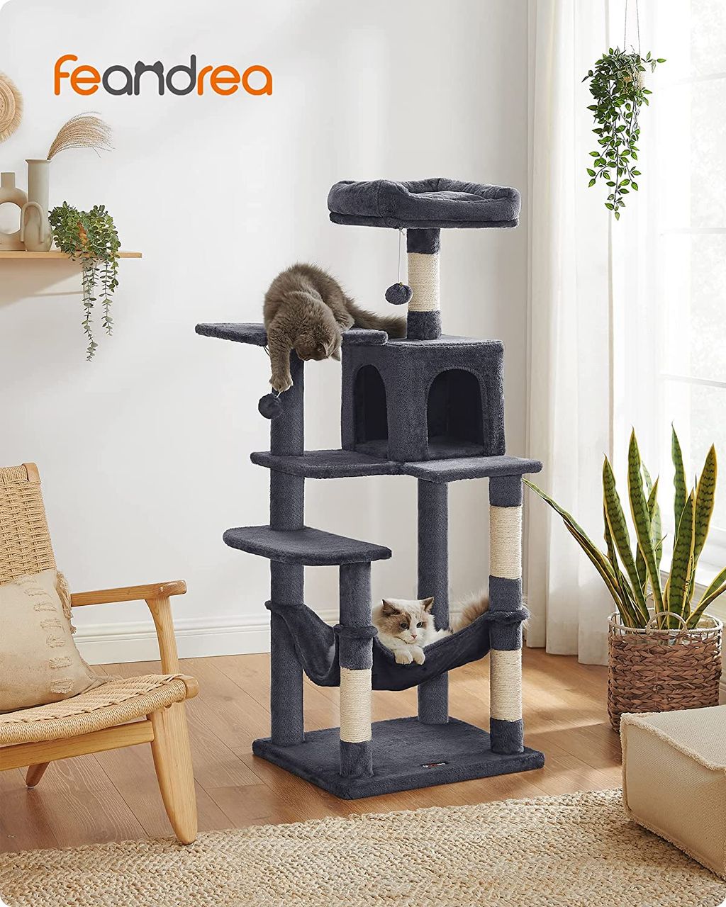 Songmics Katzenbaum, 55x45x143cm