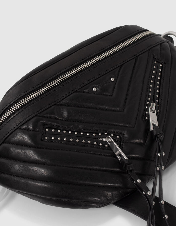 Sac banane 1440 Rock noir cuir clouté Femme