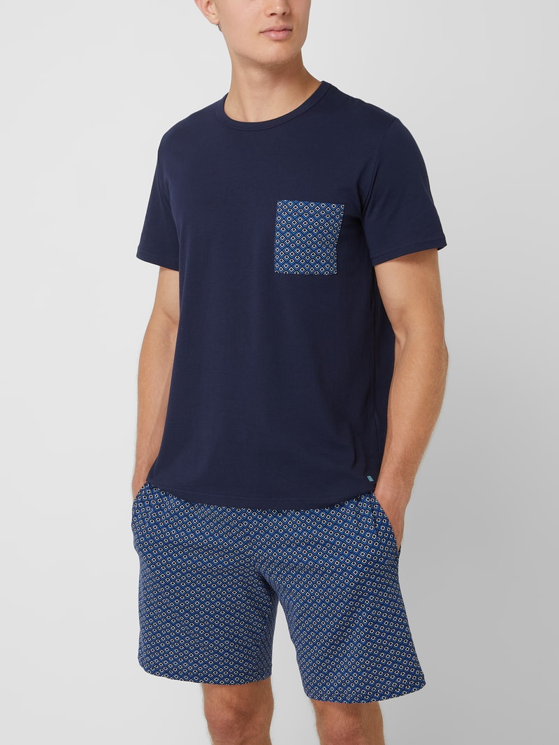 Pyjama aus Baumwolle in dunkelblau