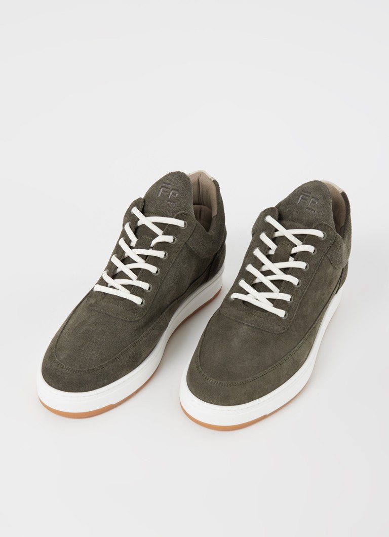 Niskie buty sportowe Filling Pieces Ripple ze zamszu ze skórzanymi detalami.