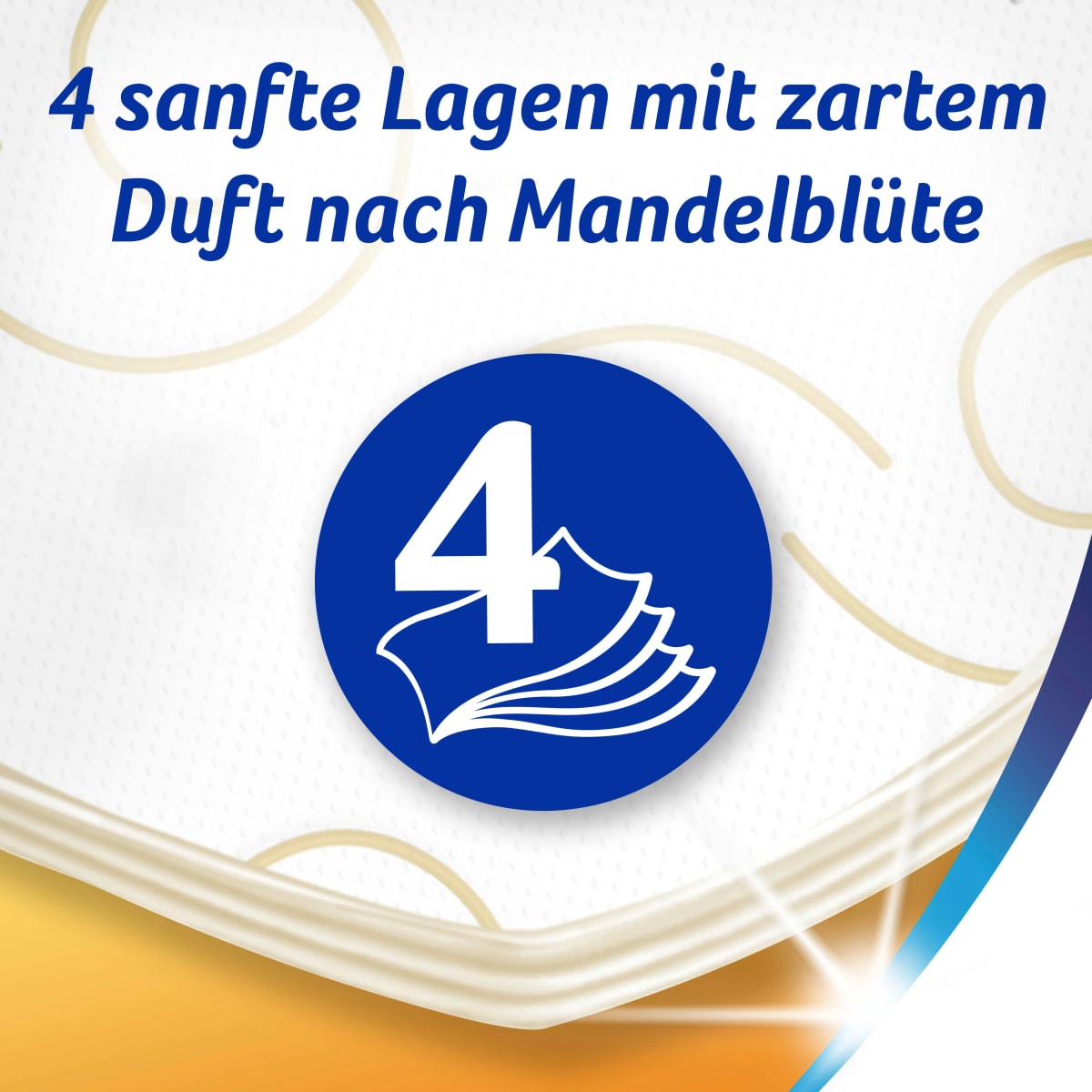 Toilettenpapier Ultra Senses Mandelblüte 4-lagig (16x135 Blatt), 16 St