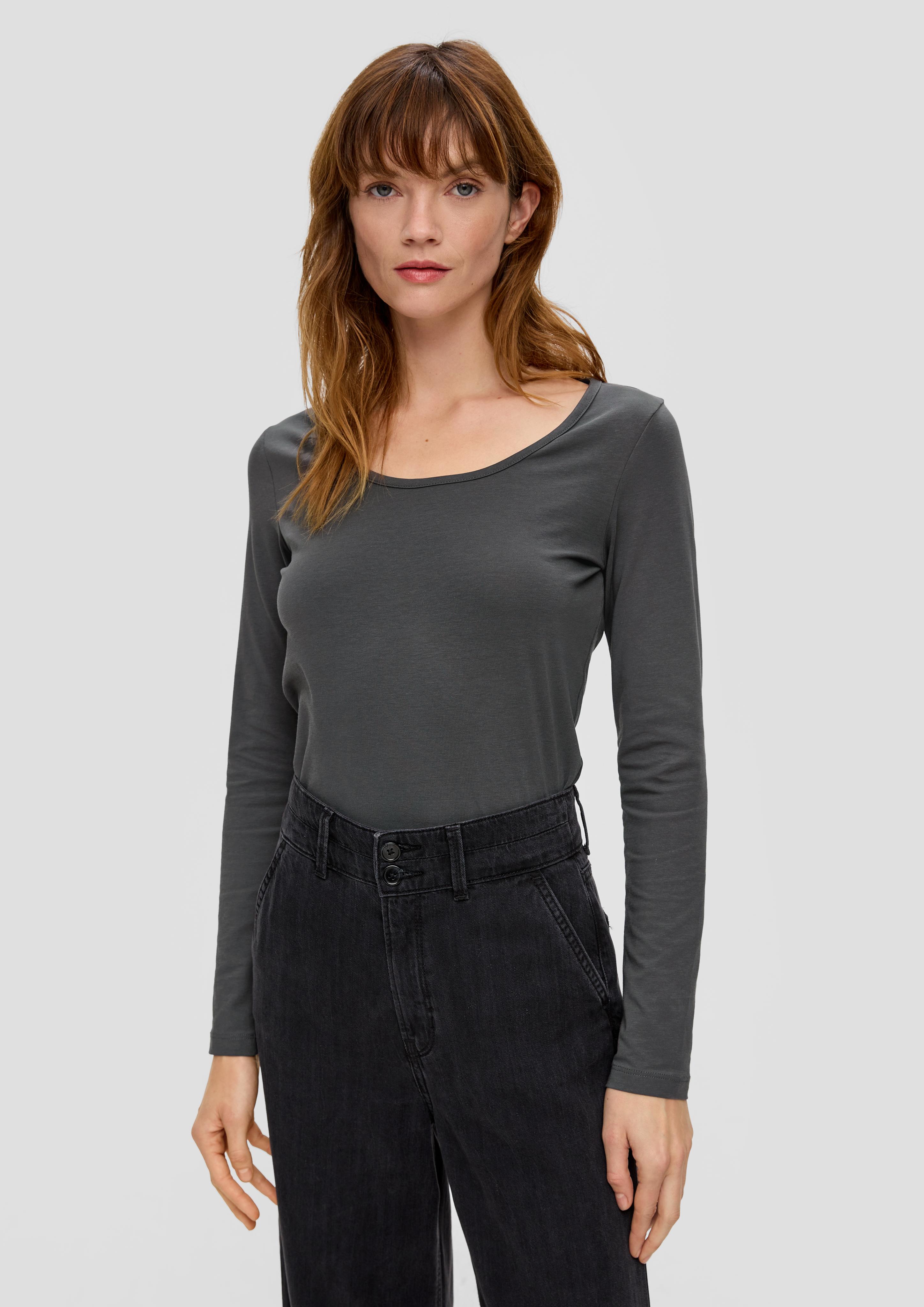 Langarmshirt mit Scoop Neck  2139882-9824