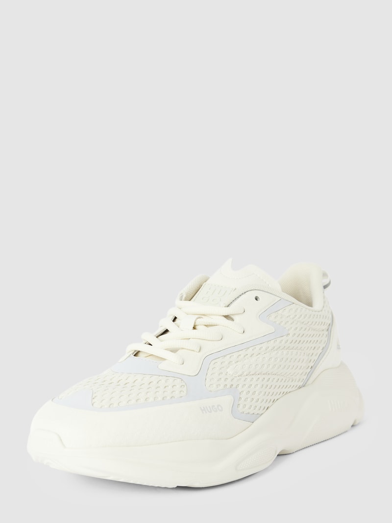 Sneaker mit Label-Details Modell 'Leon' in weiß