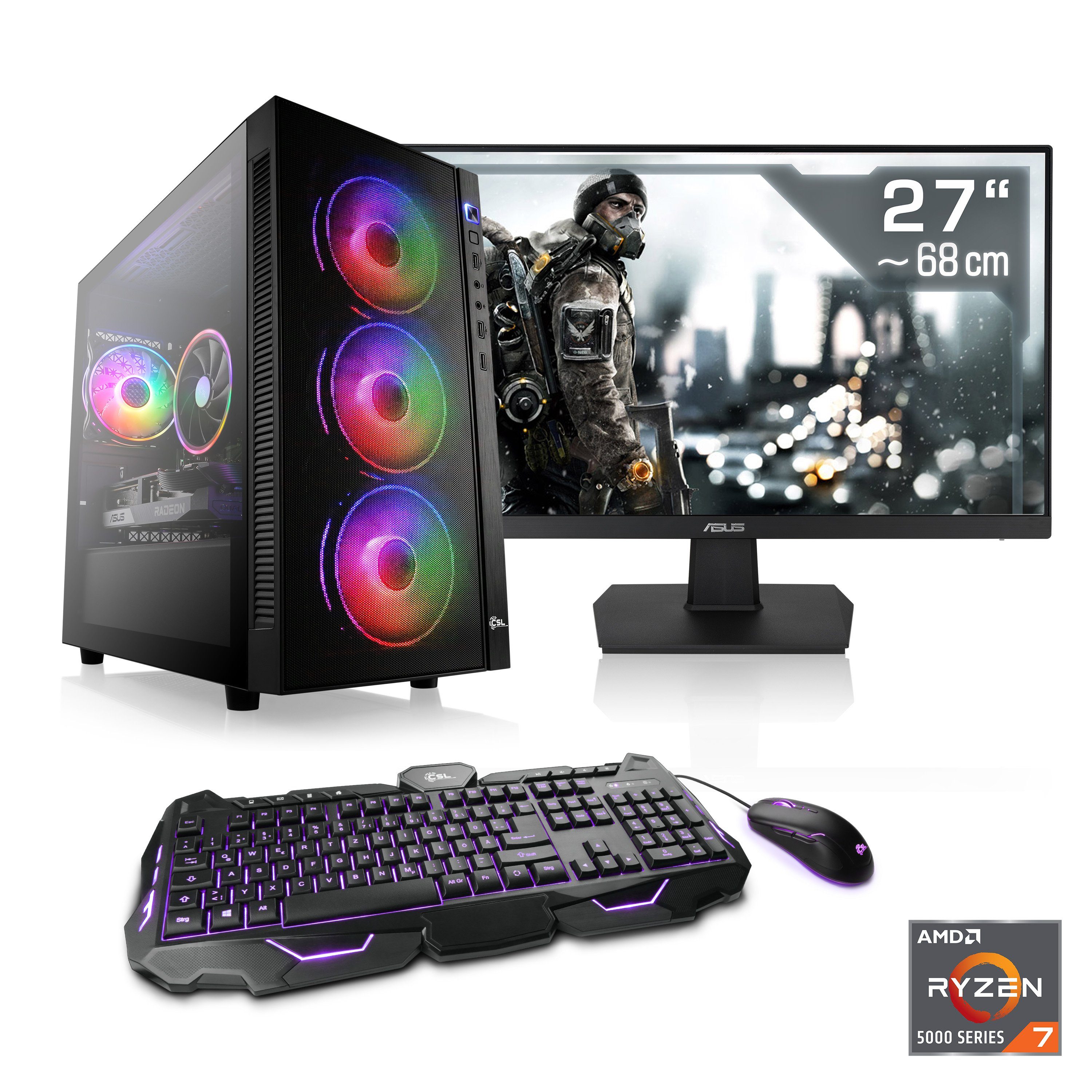 CSL Sprint V27411 Gaming-PC-Komplettsystem (27