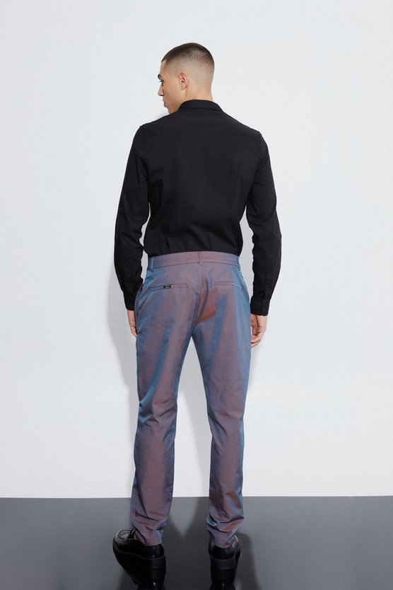 Schillernde Slim-Fit Hose