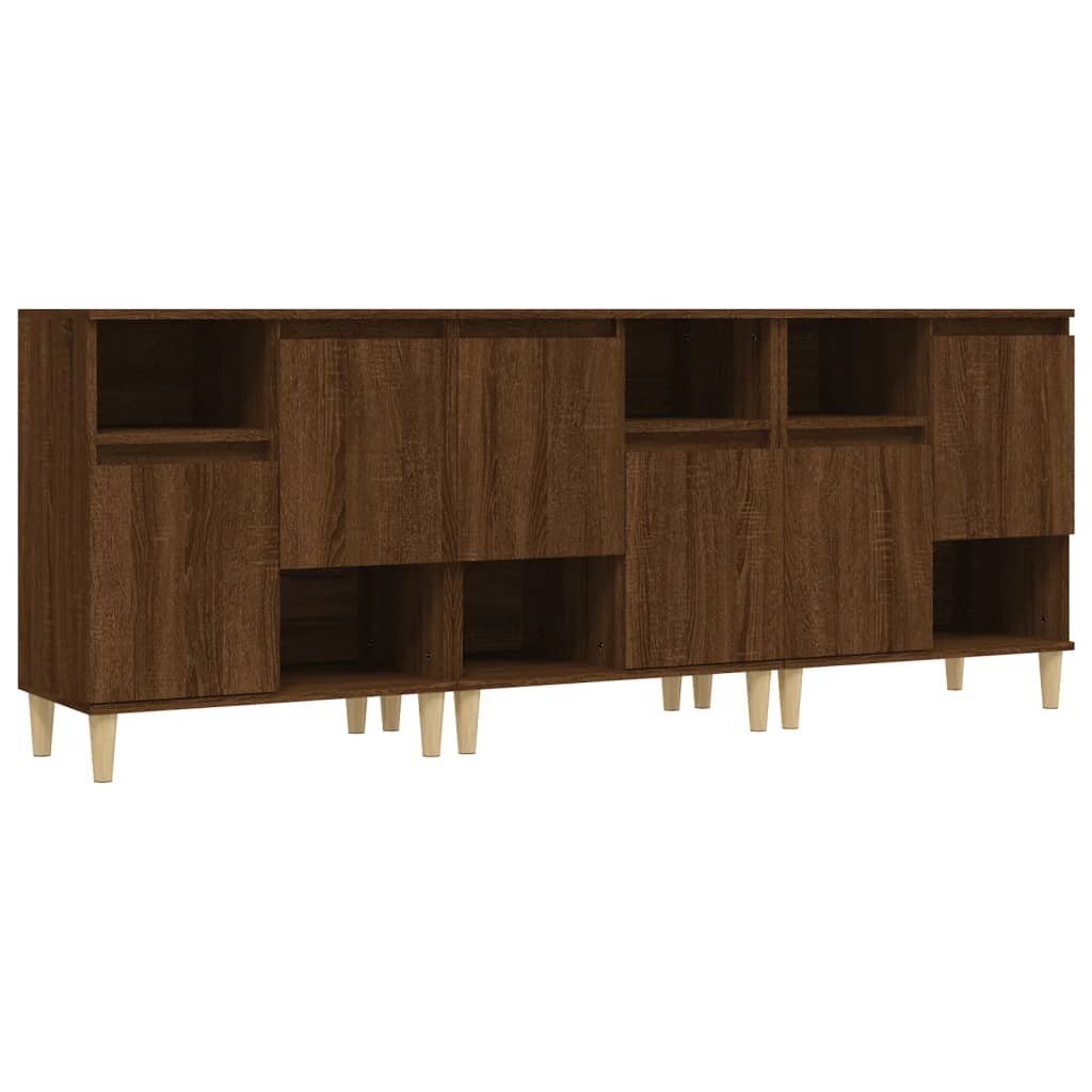 vidaXL Anrichte Sideboards 3 Stk Braun Eichen-Optik 60x35x70 cm Holzwerkstoff