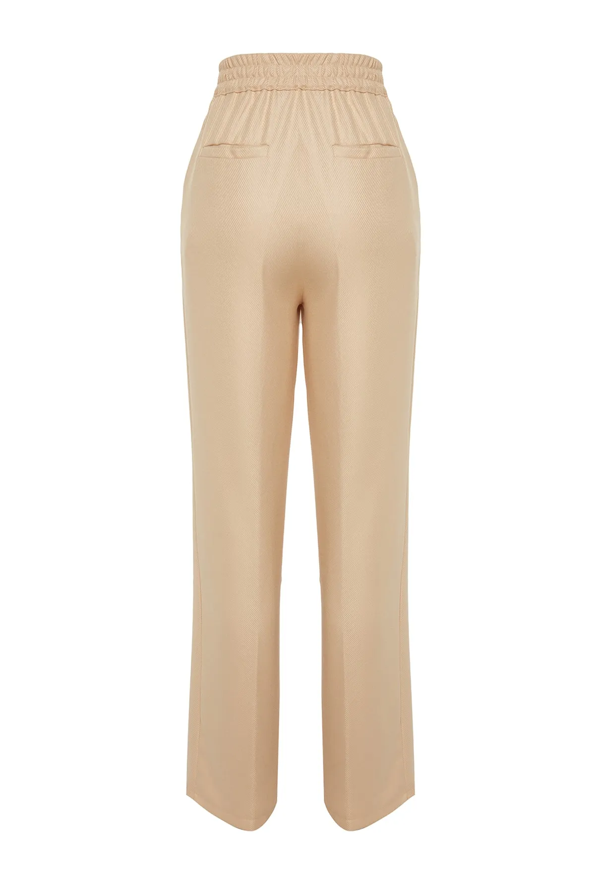 Trendyol Collection  Hellbraune, gerade/gerade geschnittene Webhose TWOAW22PL0321