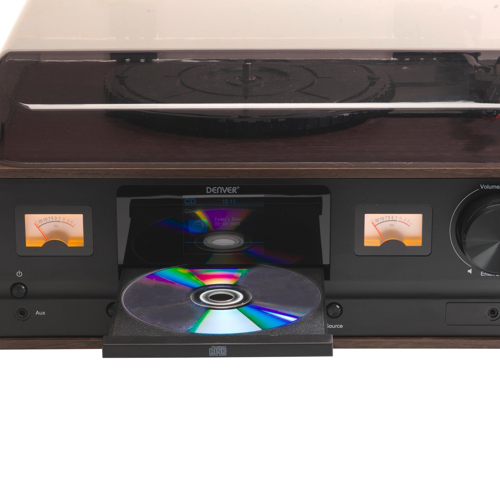Denver Denver Retro Musiksystem MRD-52 DARKWOOD Plattenspieler