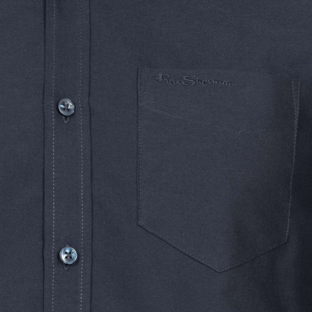 BEN SHERMAN Oxford Herren Langarm Hemd 0076260-DARK NAVY