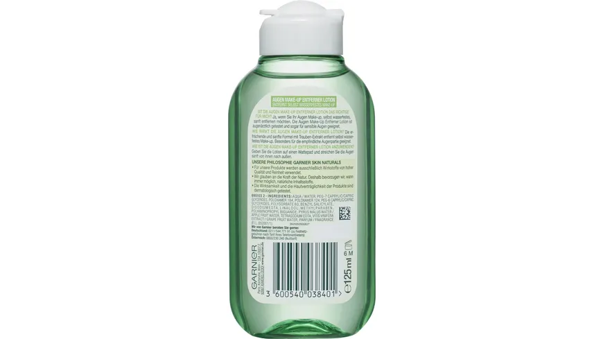 Garnier Skin Naturals Clean & Fresh Augen-Make Up Entferner Lotion 125 ml