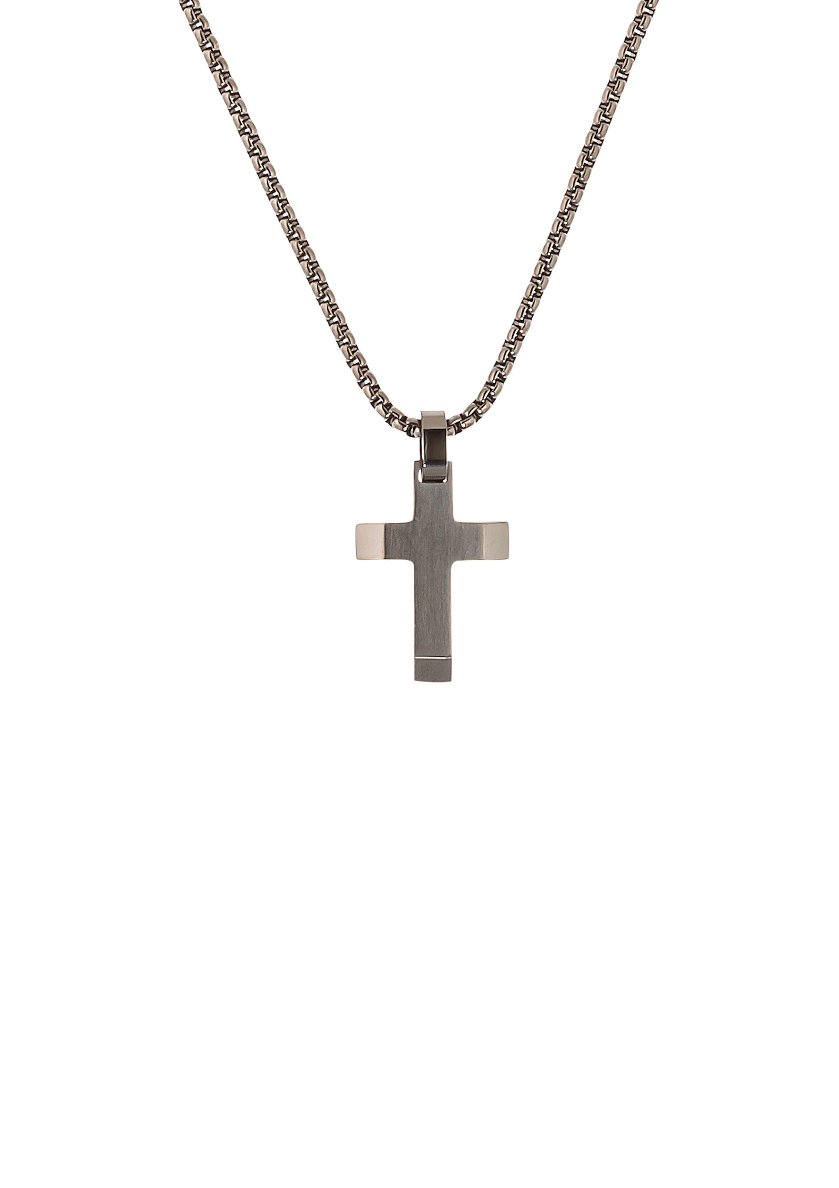 Edelstahlkette mit Kreuz-Anhänger  6008023-95B0