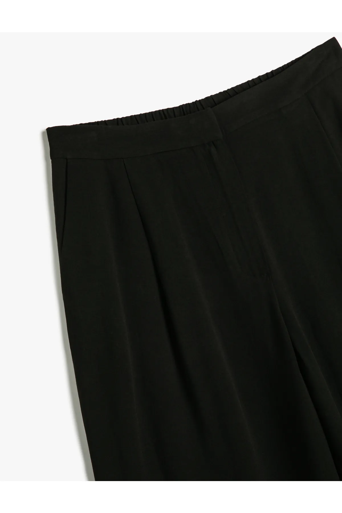 Koton  Hose mit weitem Bein aus Viskose-Leinen-Mischgewebe mit normaler Taille