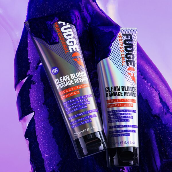 Fudge Clean Blonde Damage Rewind Violet Toning Shampoo