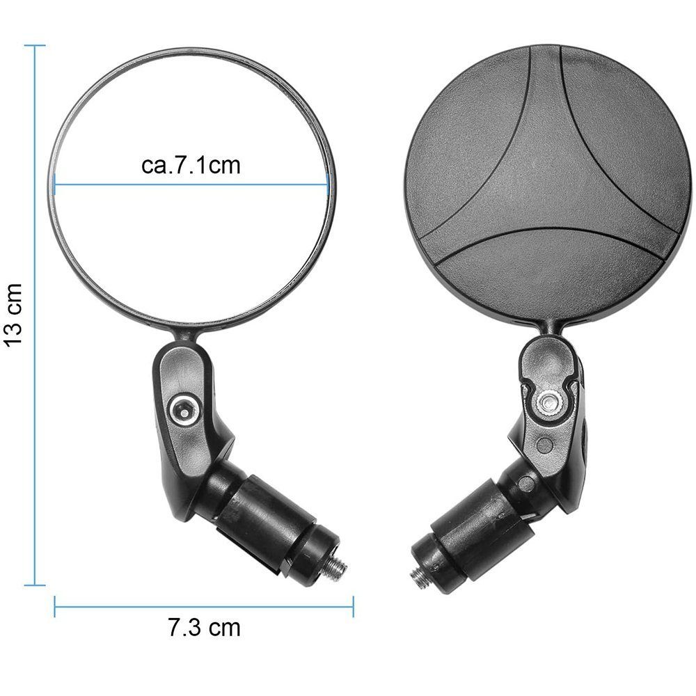 EBUY Fahrradreflektor Verstellbarer 360-Grad-Weitwinkel-Fahrradspiegel, (2 St)