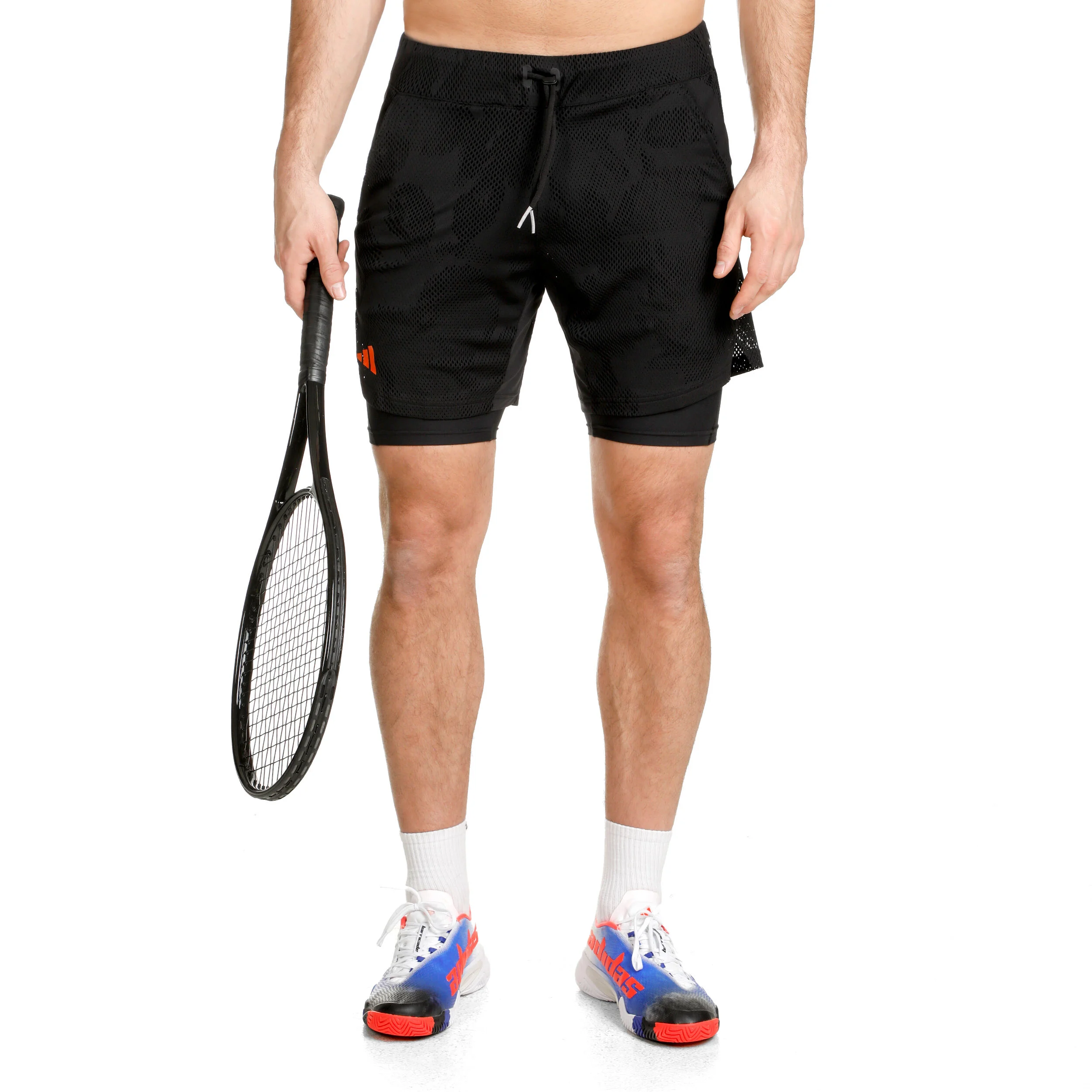 Melbourne Two-in-One 7-inch Shorts Herren - Schwarz