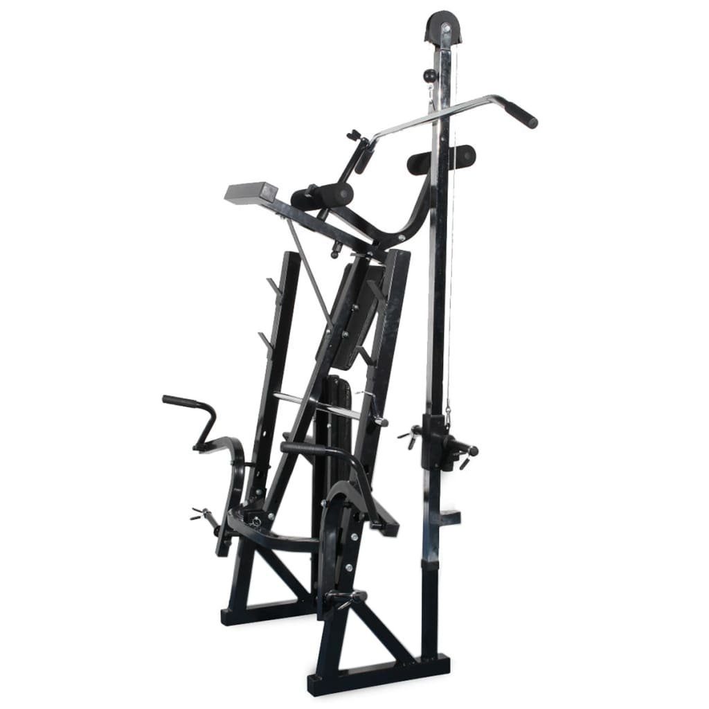 vidaXL Hantelbank Hantelbank mit Ablage, Langhantel und Kurzhantel-Set 30,5 kg