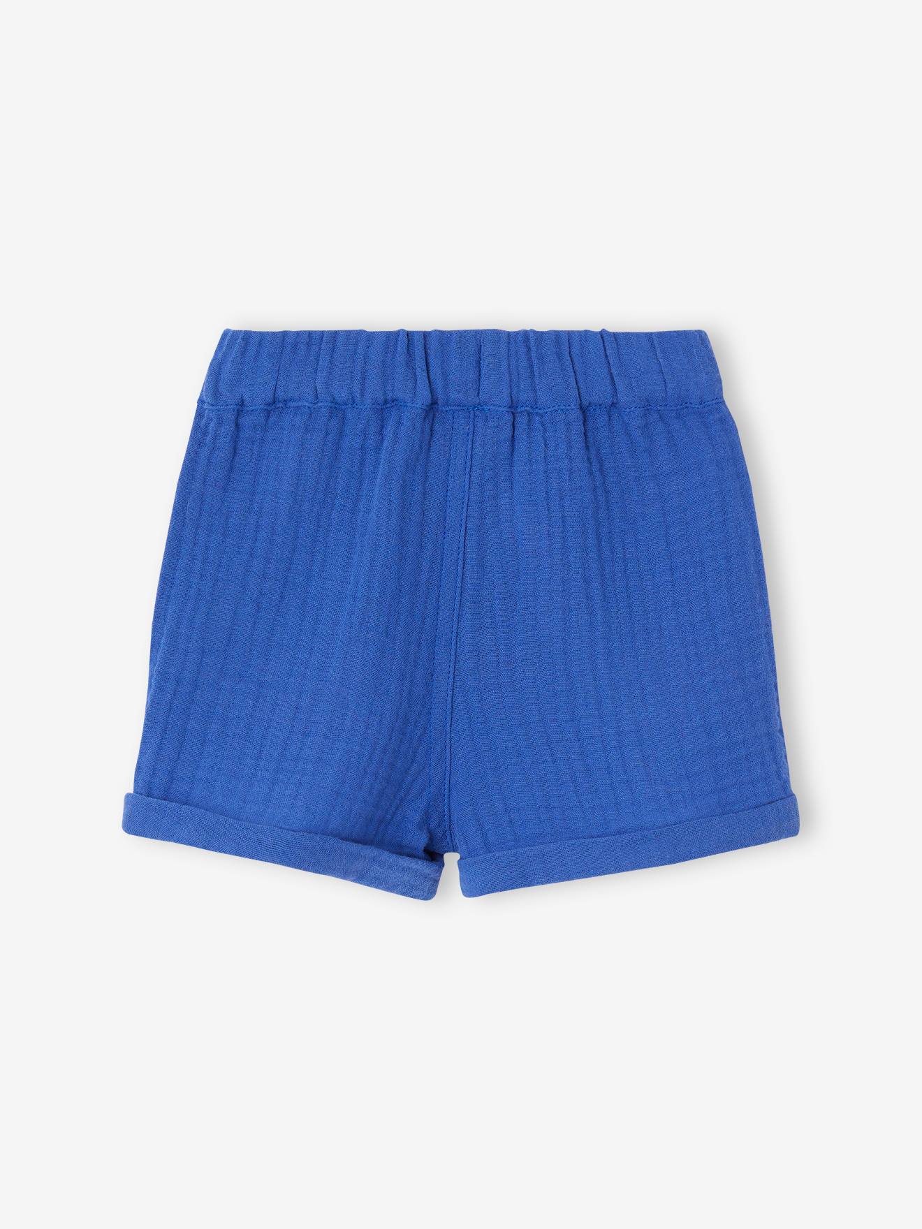 Vertbaudet Baby Musselin-Shorts - blau