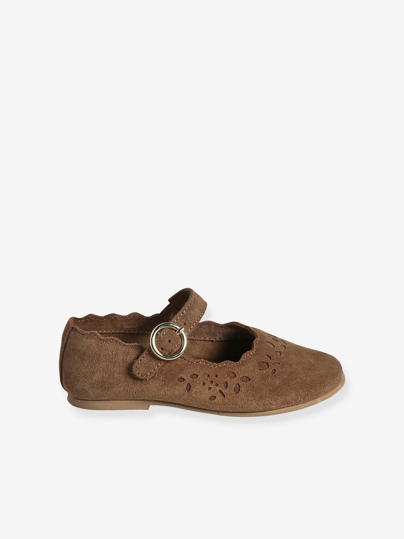 Vertbaudet Mädchen Ballerinas mit Anziehtrick - braun