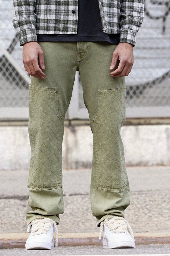 Lockere Jeans mit Naht-Detail