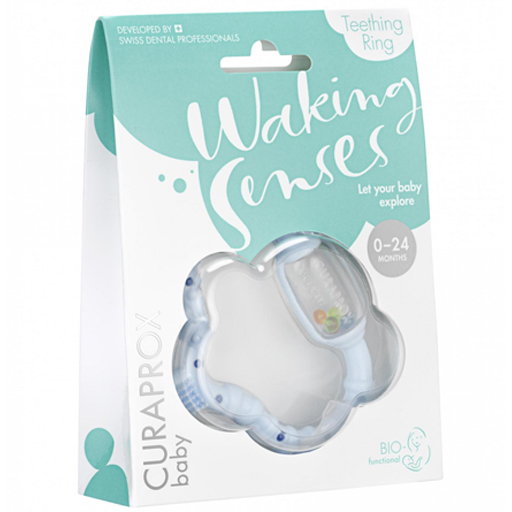 CURAPROX Baby Beißring 0-24 Mon.blau  1 St