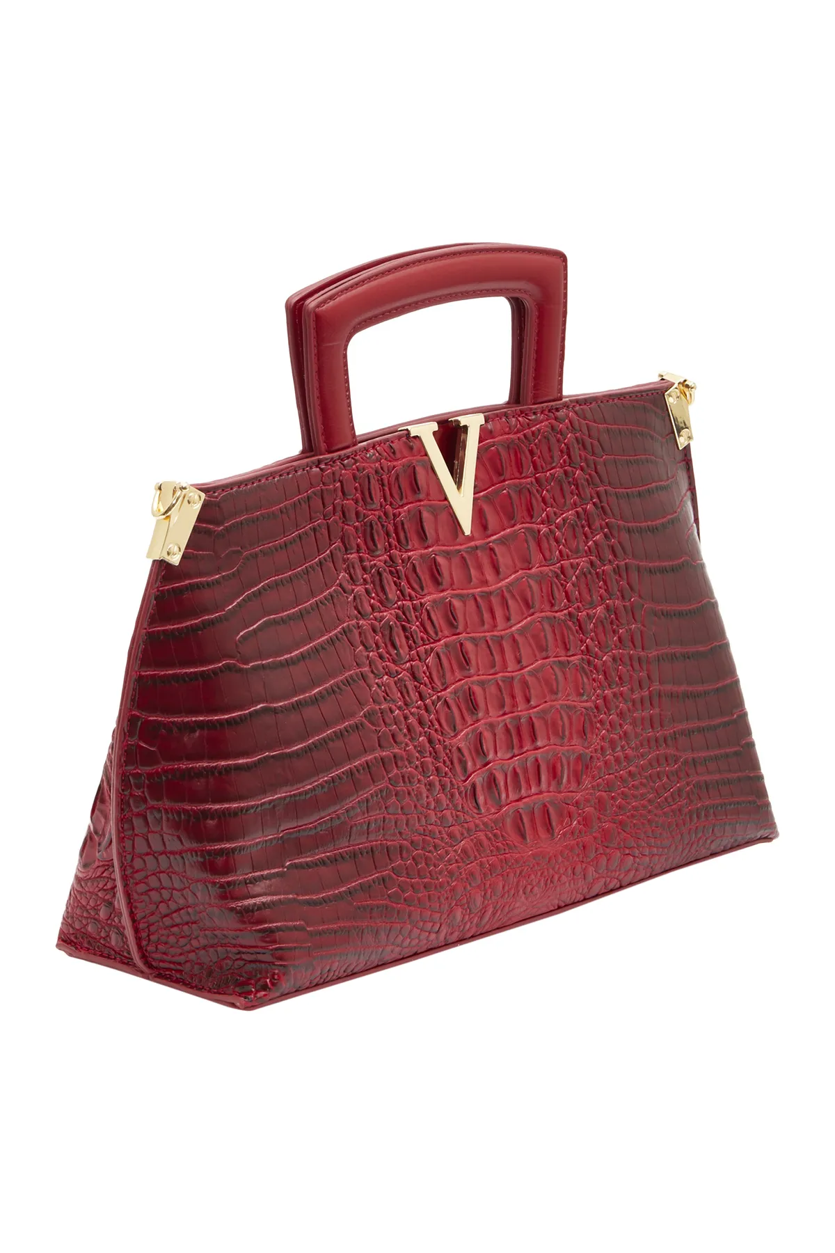 USHA  Handtasche - Rot - Unifarben