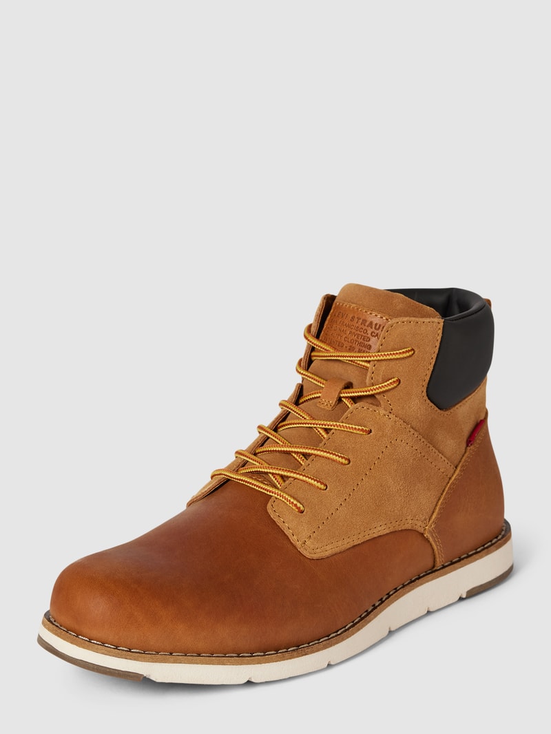 Boots mit Schnürung Modell 'JAX PLUS' in hellbraun