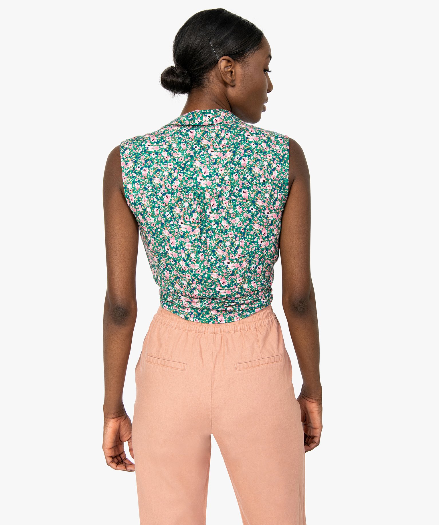 Chemise femme imprimée sans manches imprime | GEMO