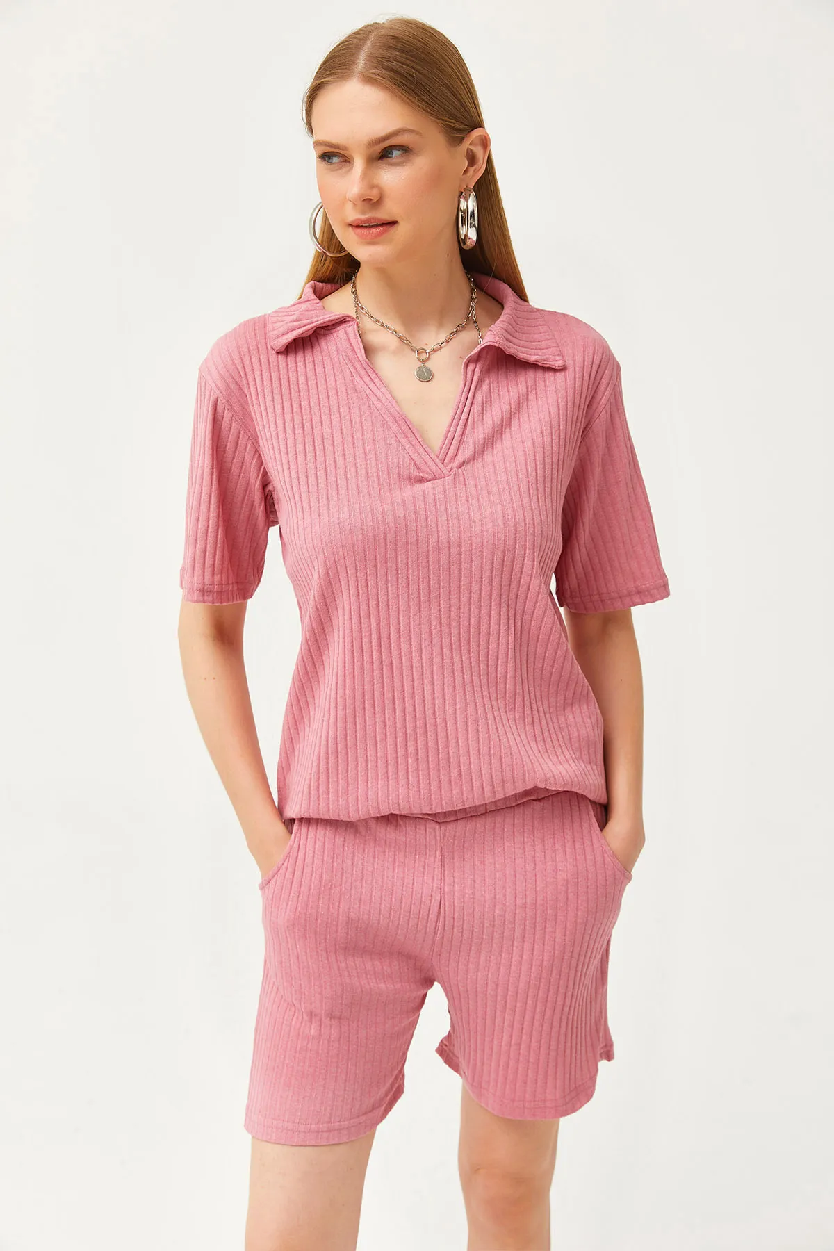 Olalook  Zweiteiler - Rosa - Oversized