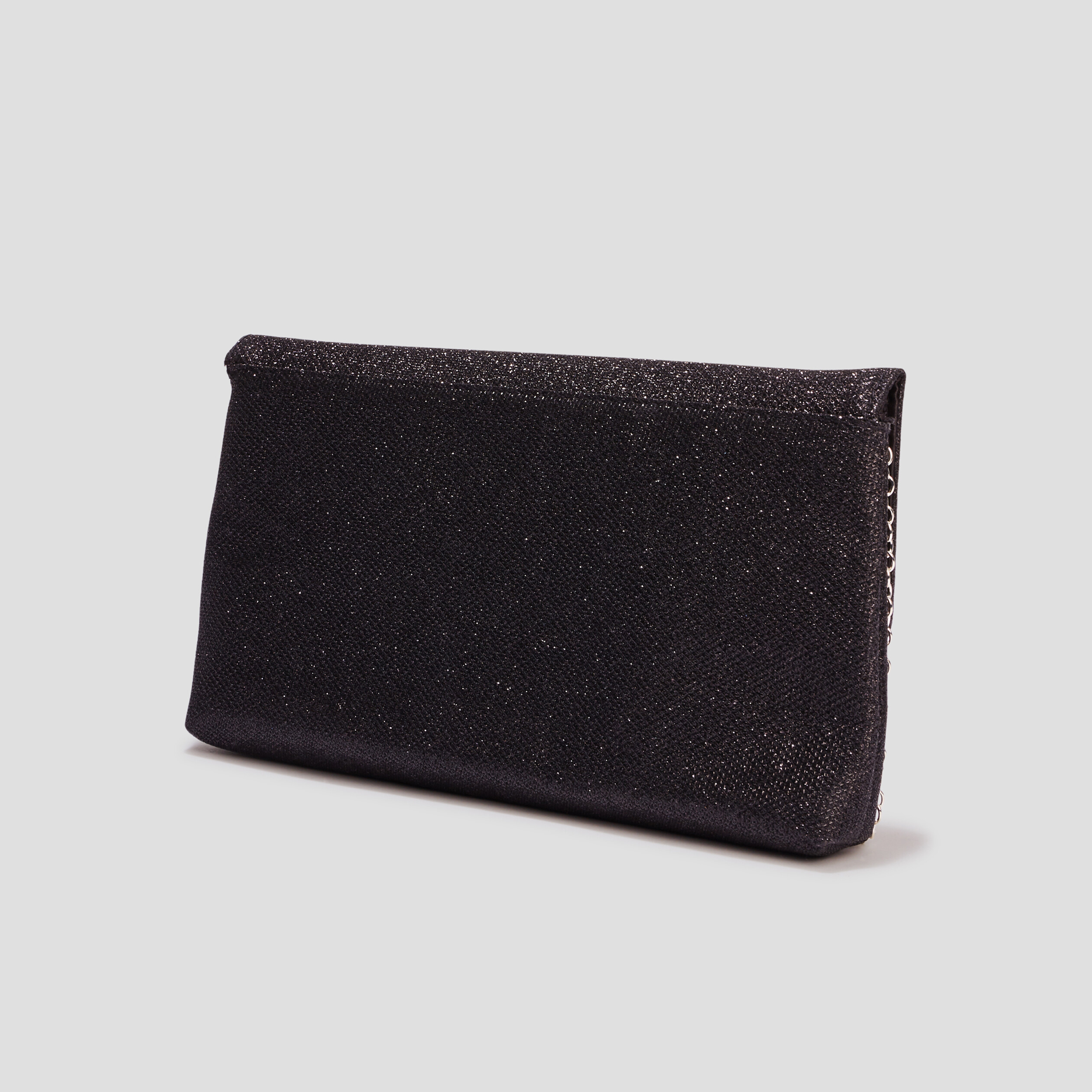 Sac pochette à paillettes noir femme | La Halle