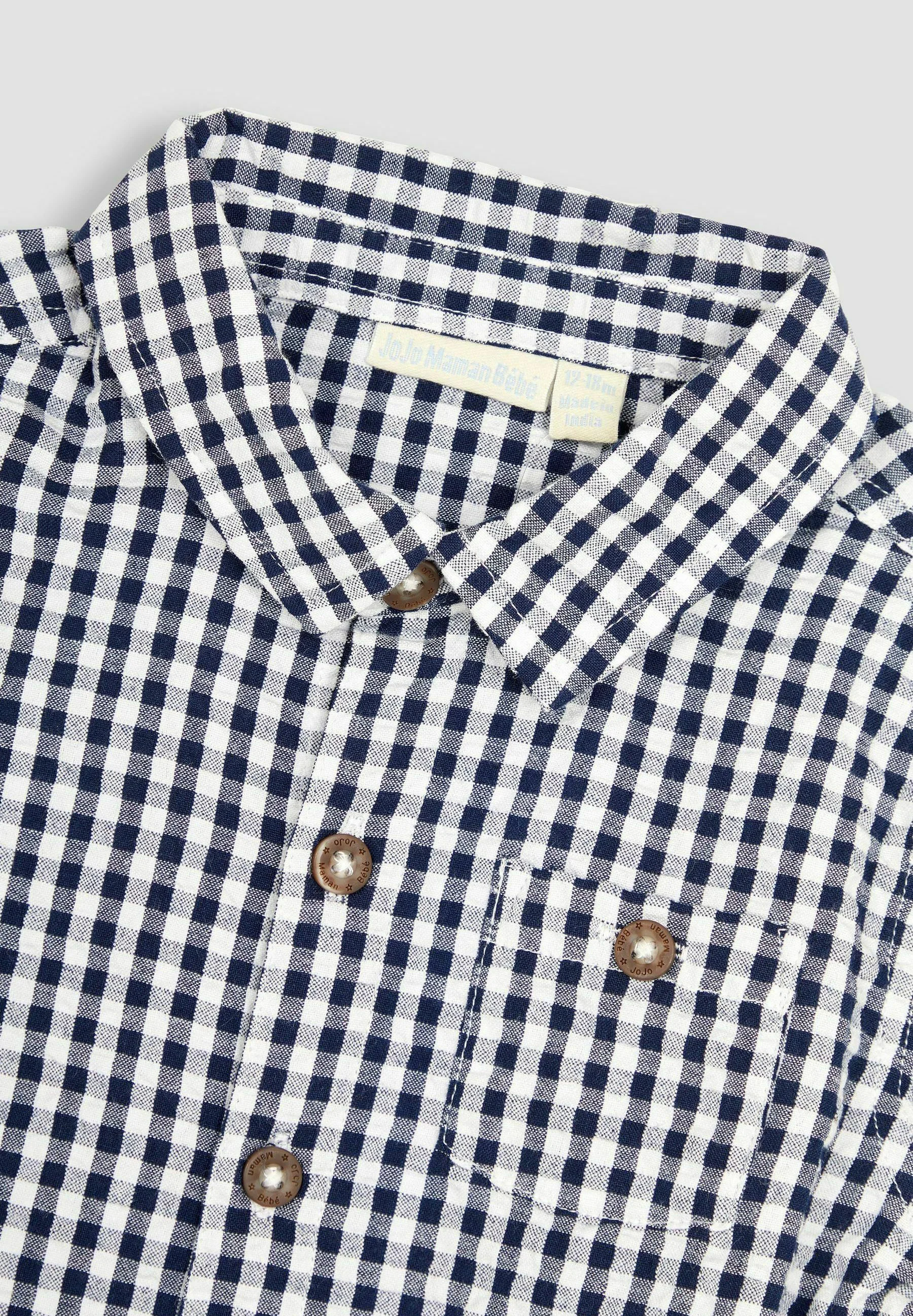 JoJo Maman Bébé GINGHAM-REGULAR FIT - Camisa