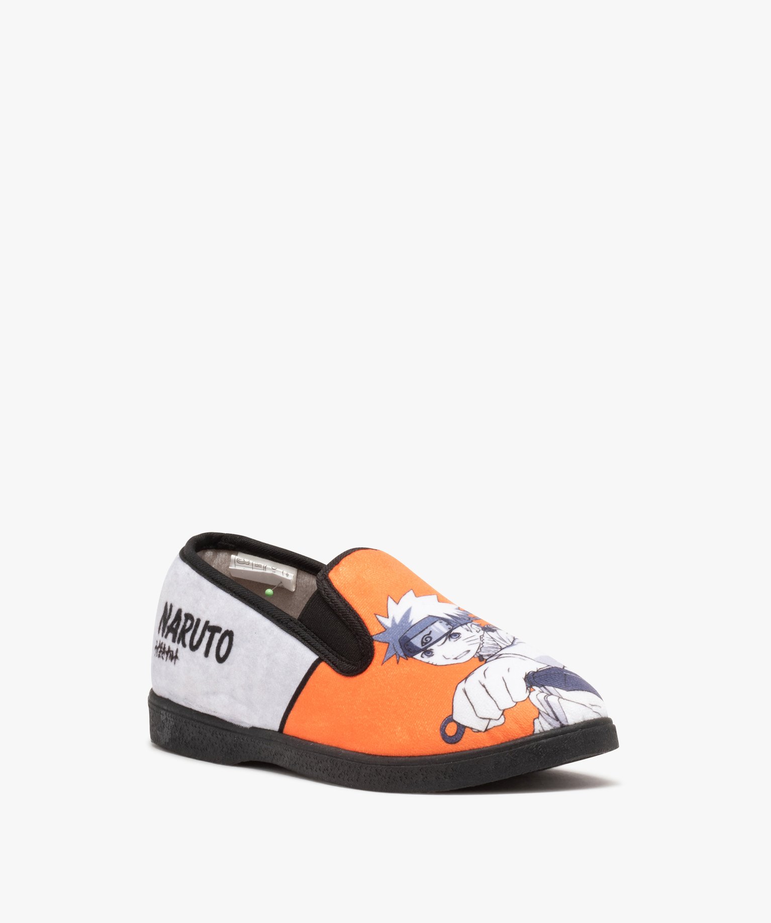 Pantoufles Garçon en velours ras imprimées - Naruto noir | GEMO