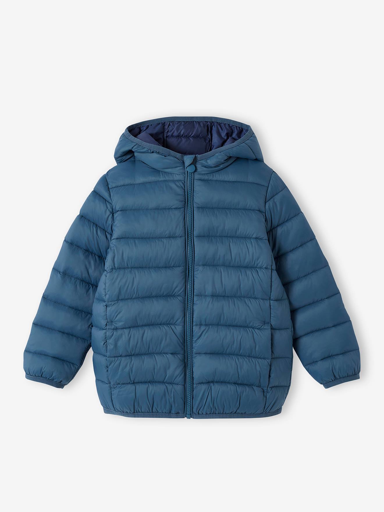Vertbaudet Jungen Light-Steppjacke mit Wattierung aus Recycling-Polyester - dunkelgrau