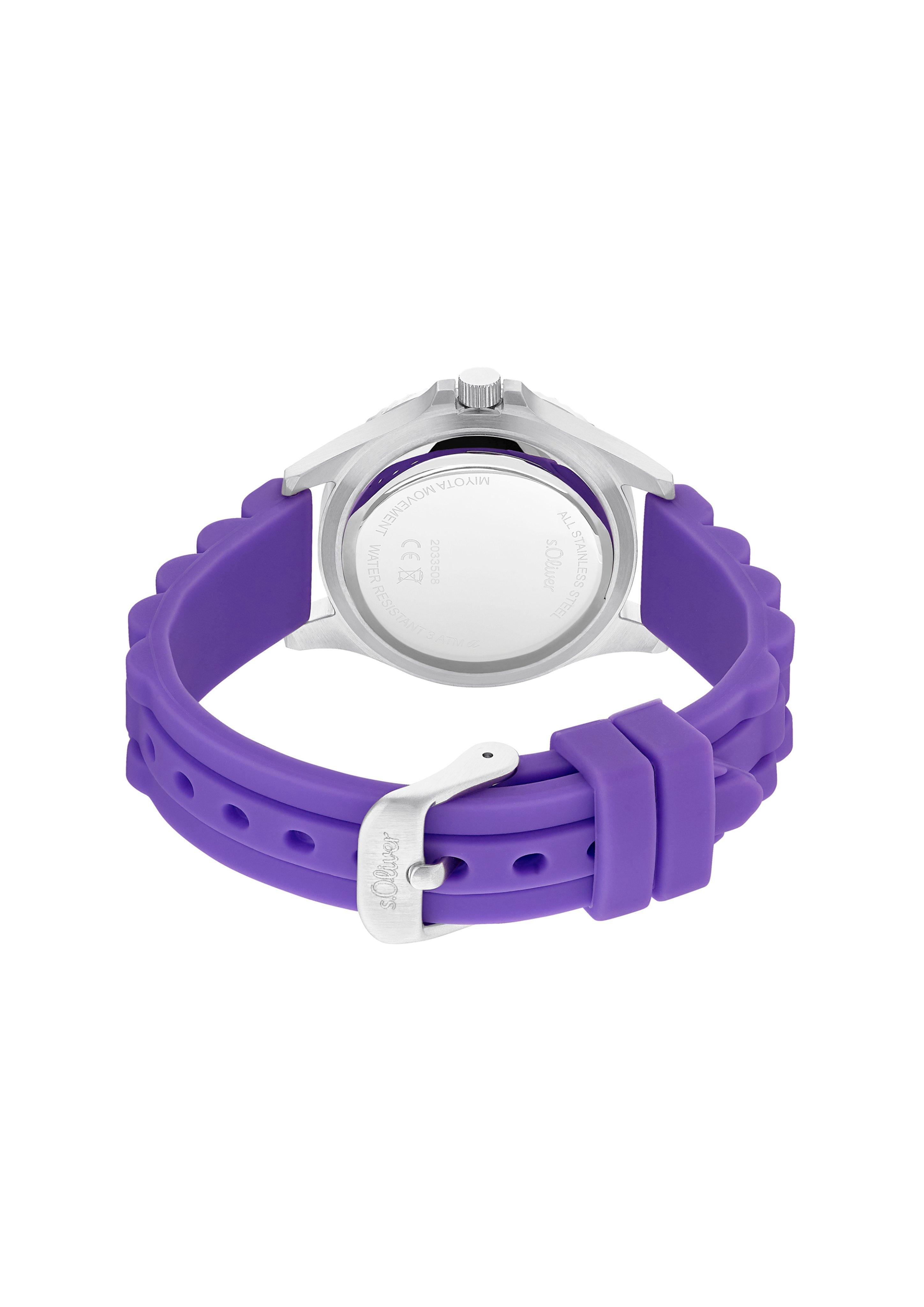 Edelstahluhr mit Silikonband  6006342-48B0