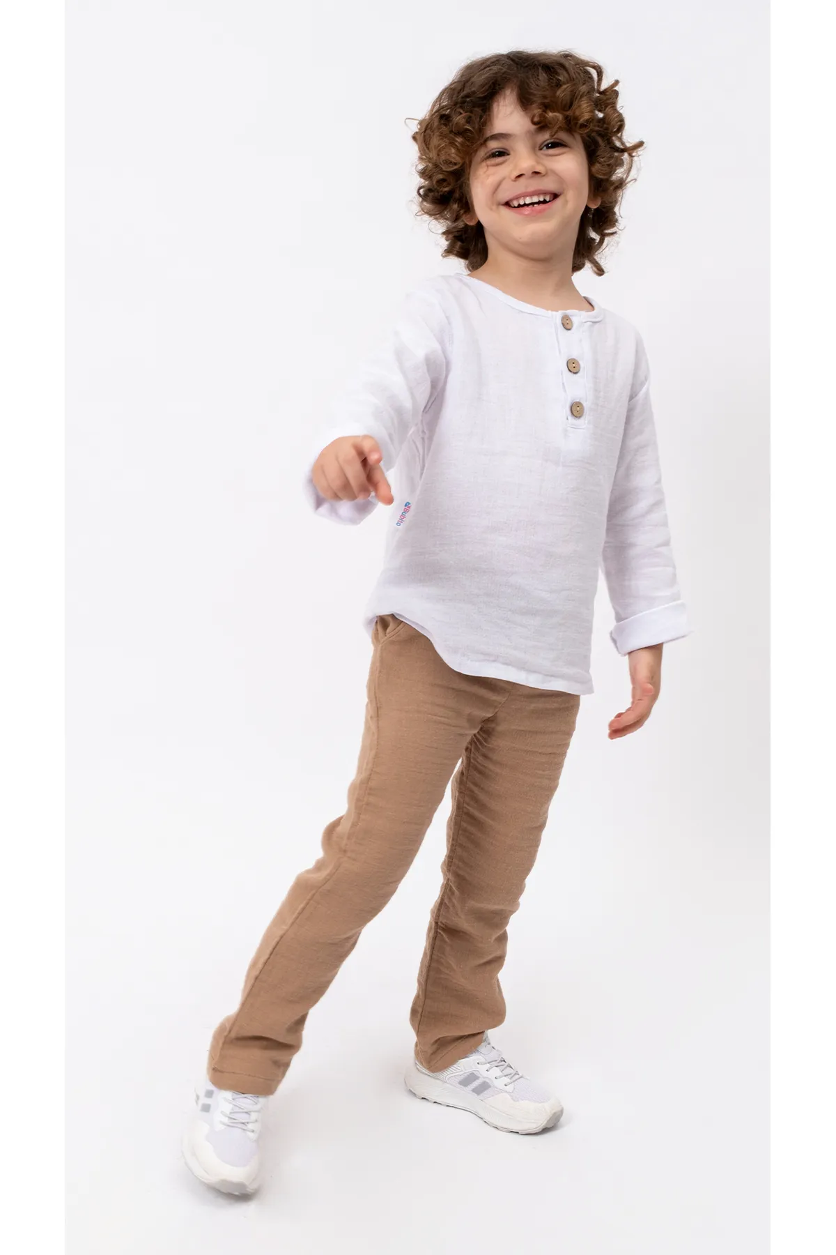 Bubito  Unisex Baby & Kind 100 % Baumwolle Musselin Unterteil Pyjama Set-Braun