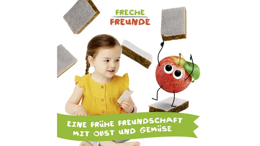 Freche Freunde Bio Getreideriegel Apfel & Karotte 4er-Pack 92 g