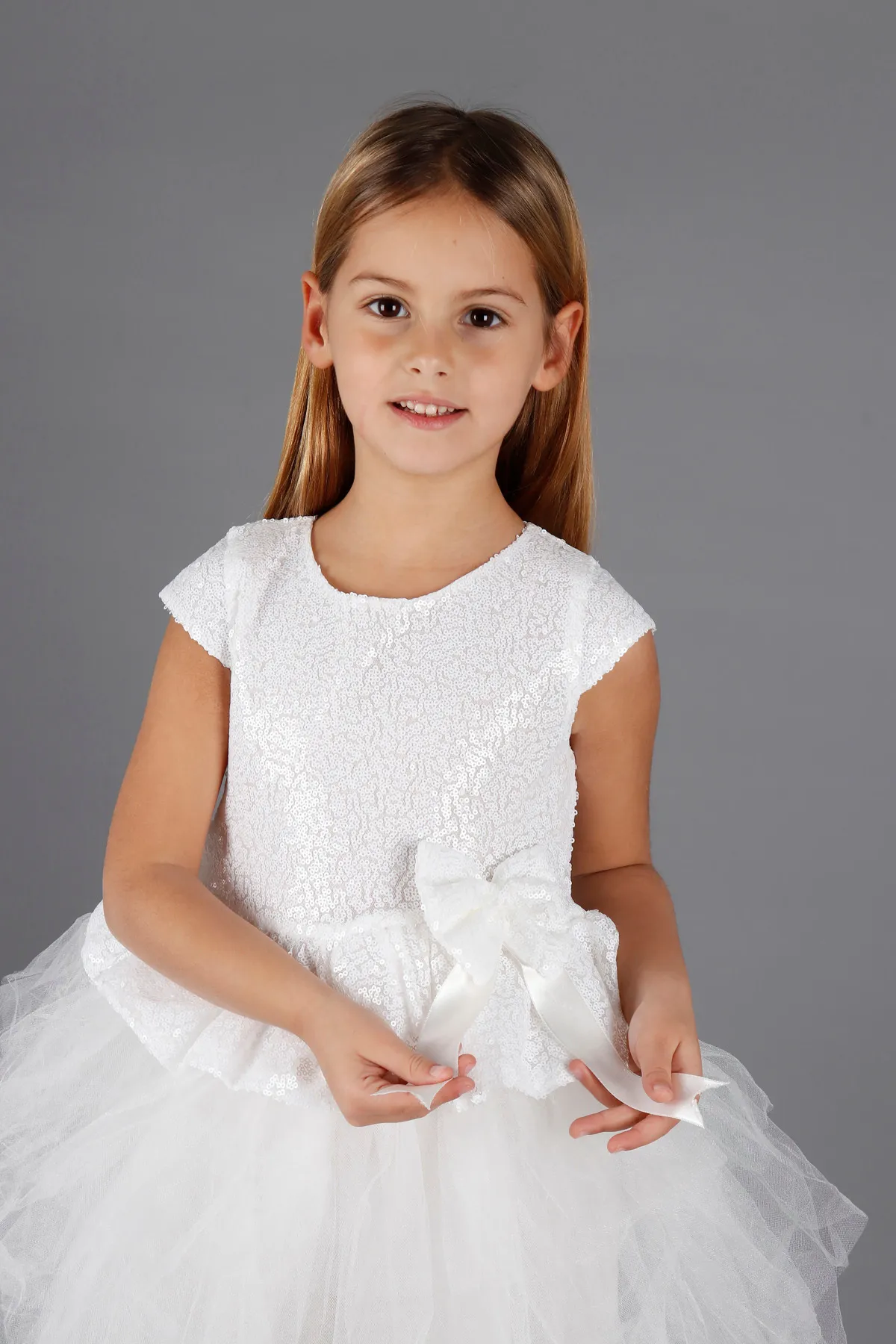 AHENGİM  Trendiges Abendkleid mit Pailletten für Mädchen Ak2207