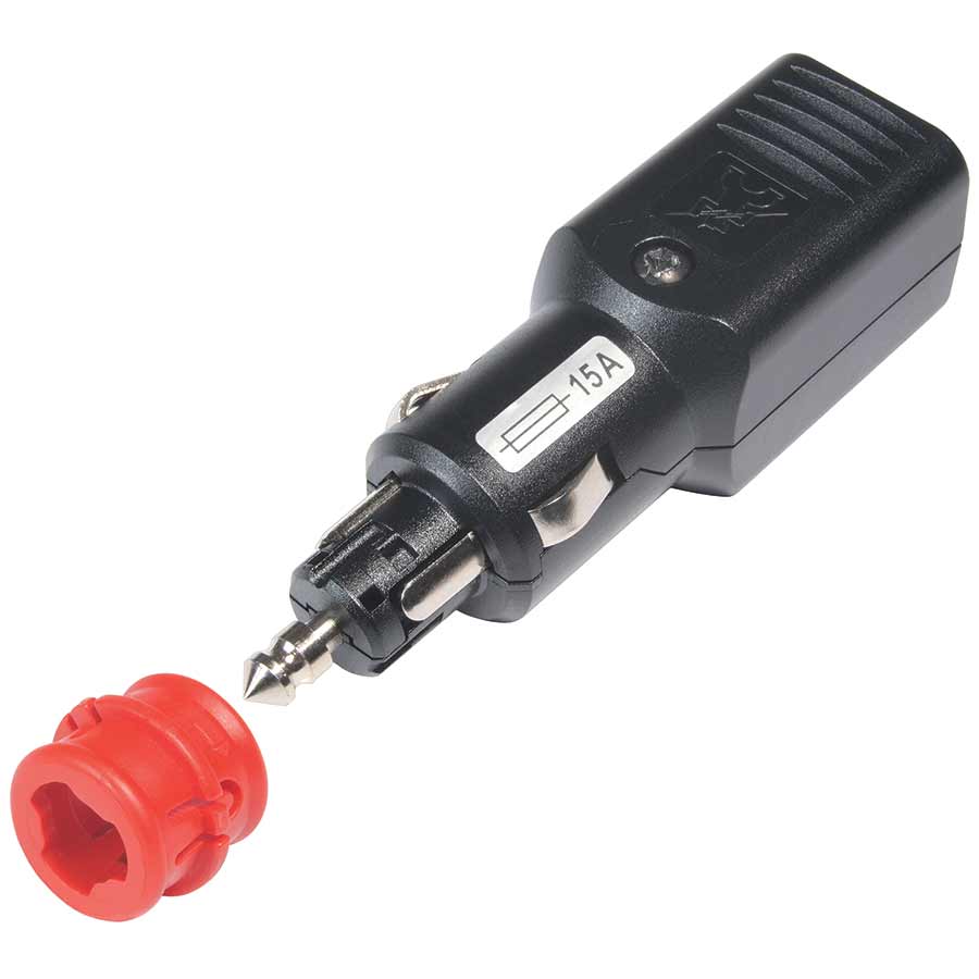 Sicherheitsuniversalstecker mit Sicherung von Pro Car, belastbar bis 15 A, 12/24V Spannung - ATU