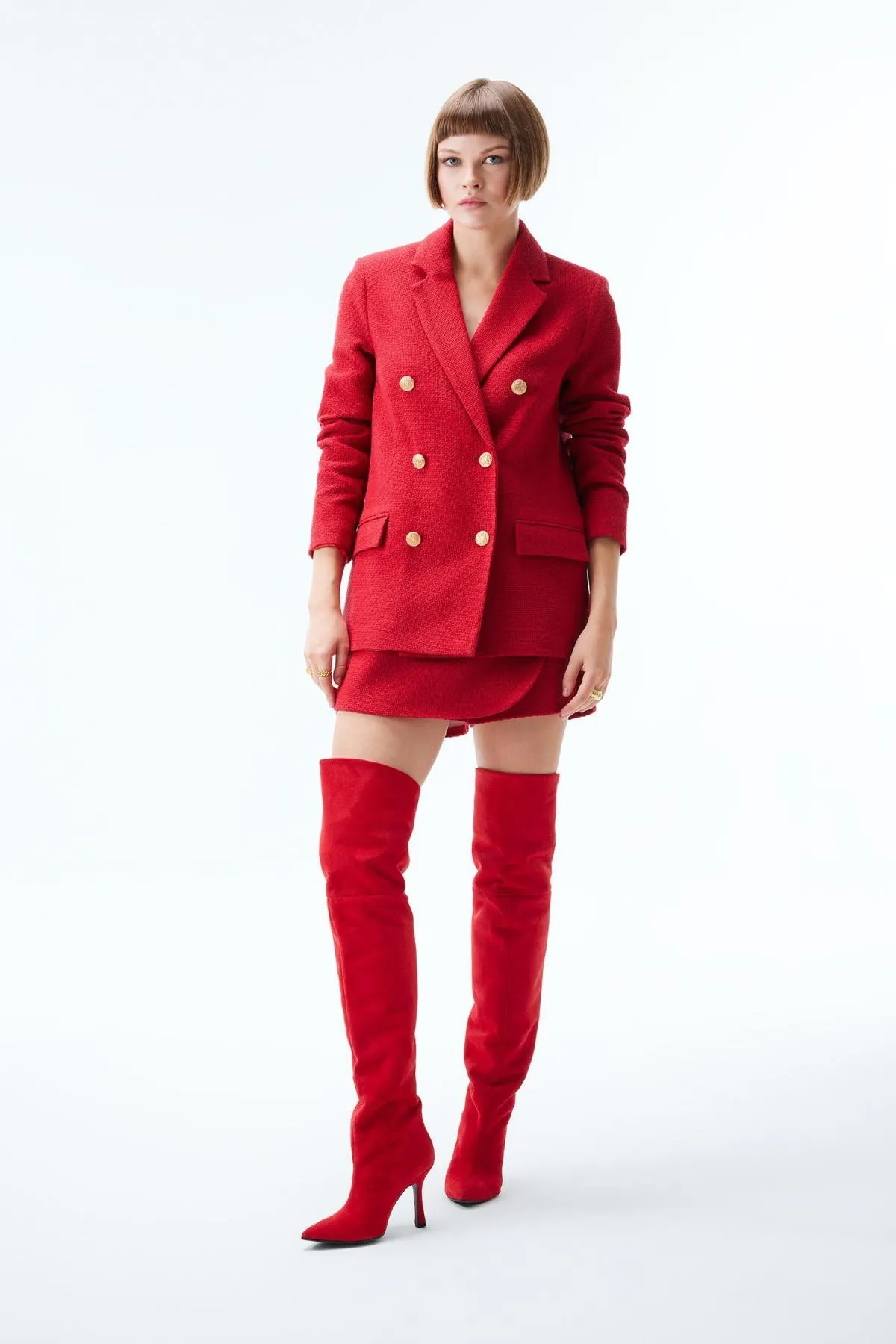 DeFacto  Tweed-Shorts mit hoher Taille und kurzem Bein X2391az23wn