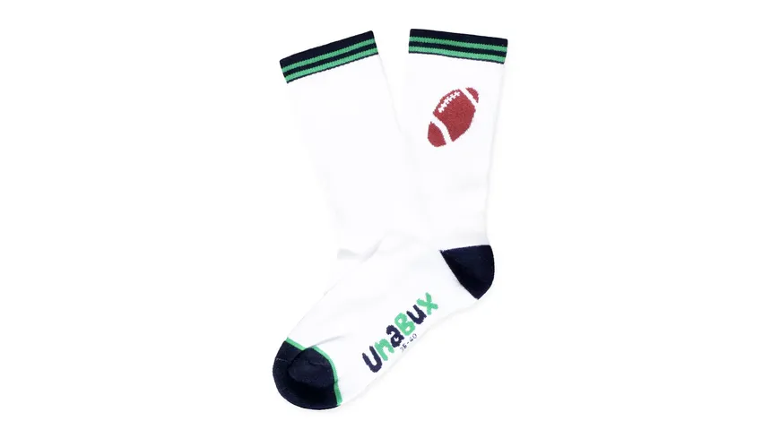 Unabux Unisex Sportsocken Football weiß