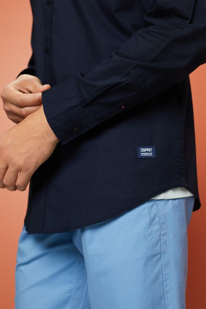 Unifarbenes Longsleeve, 100 % Baumwolle