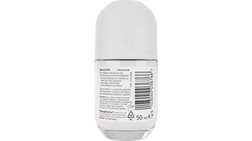 Sebamed Deo Roll on 50ml Balsam parfümfrei 50 ml