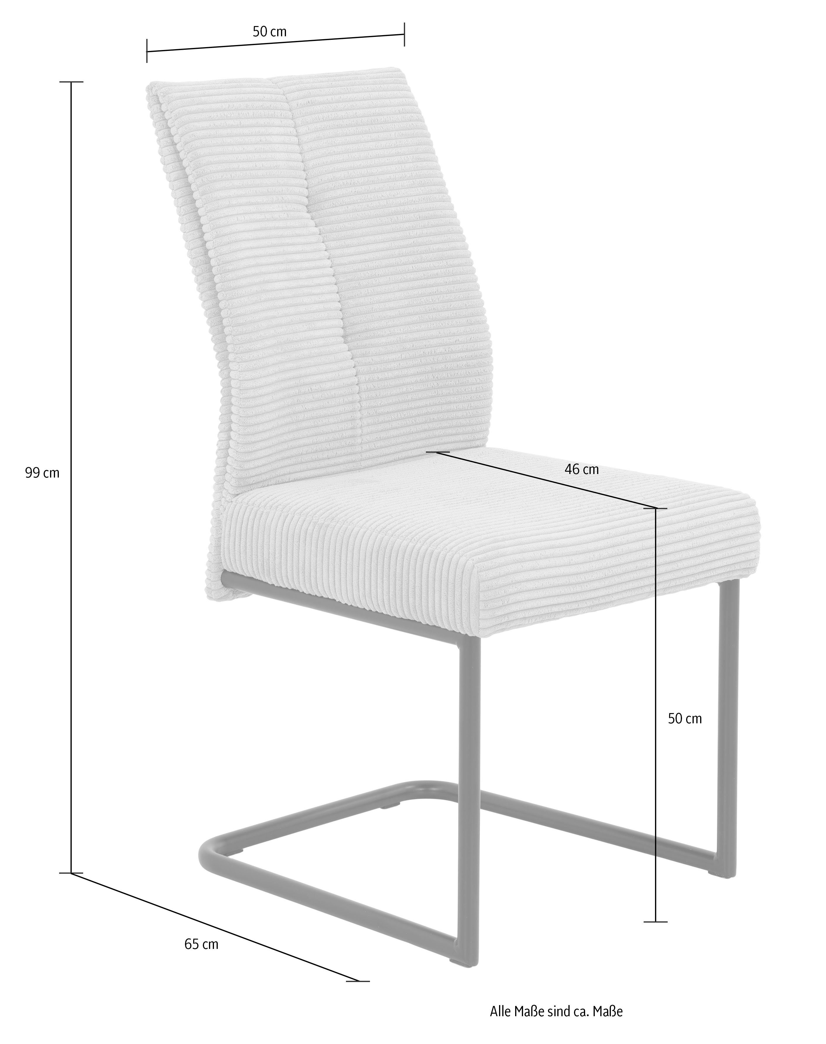 HELA Freischwinger Dagmar (Set, 2 St), bequeme Federkern Polsterung, Breitcordbezug