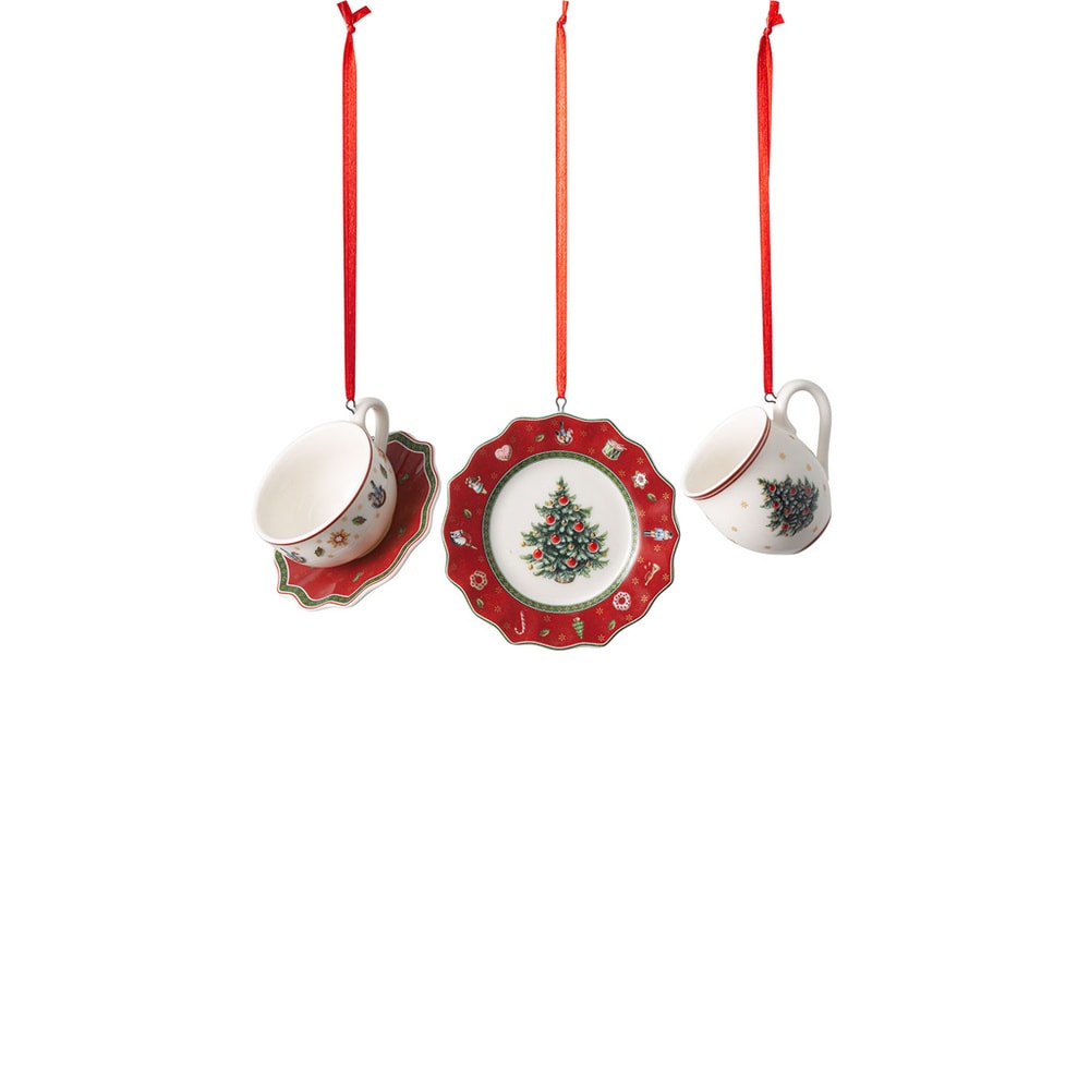 Villeroy & Boch Ornements ensemble de vaisselle rge, 3p Toy's Delight Decoration Décoration
