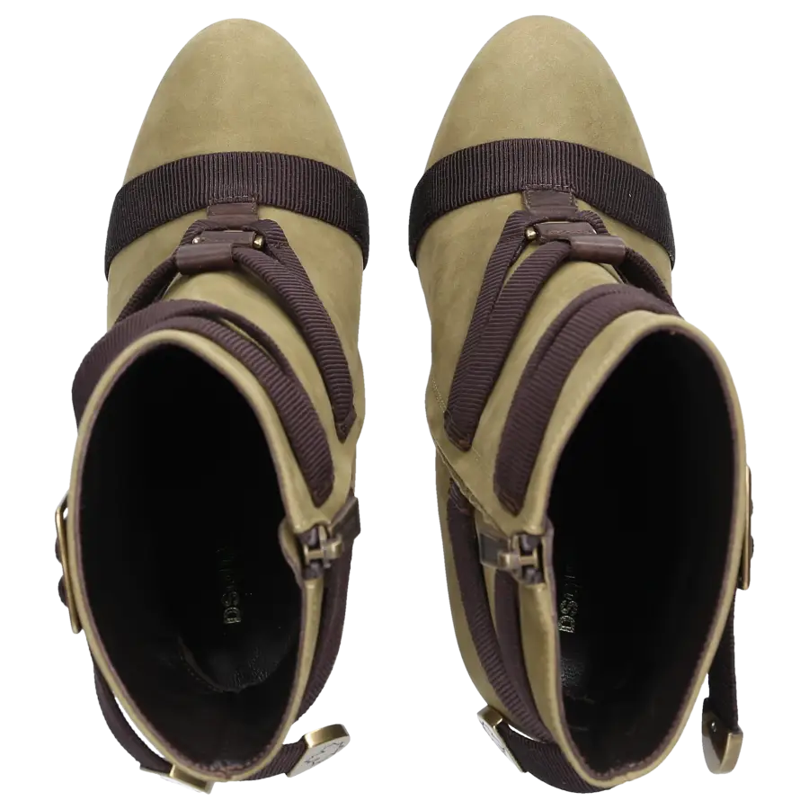 Dsquared2 - Stiefeletten J504 Nubukleder Zierschnalle grün - grün