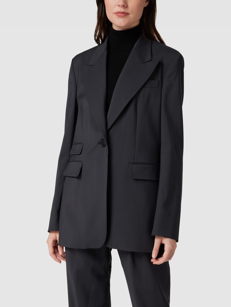 Blazer mit Pattentaschen in graphit