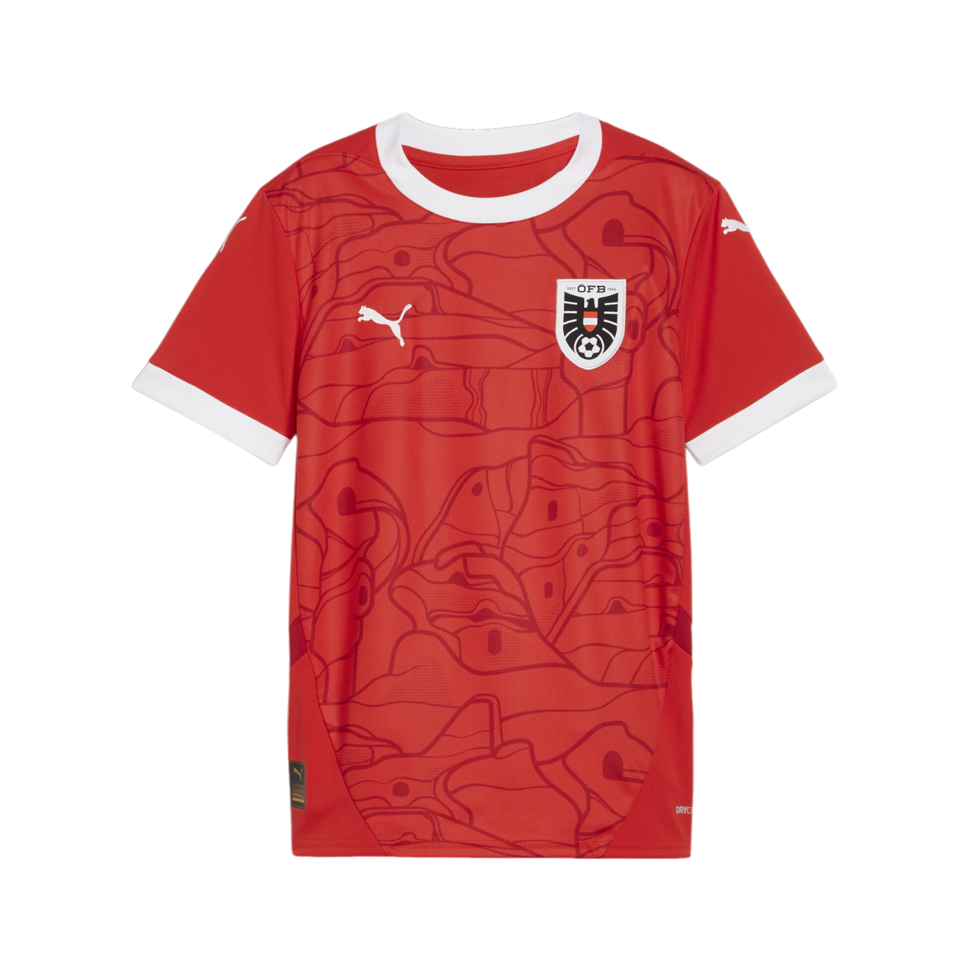 PUMA Österreich Trikot Home EM 2024 Kids Rot F01