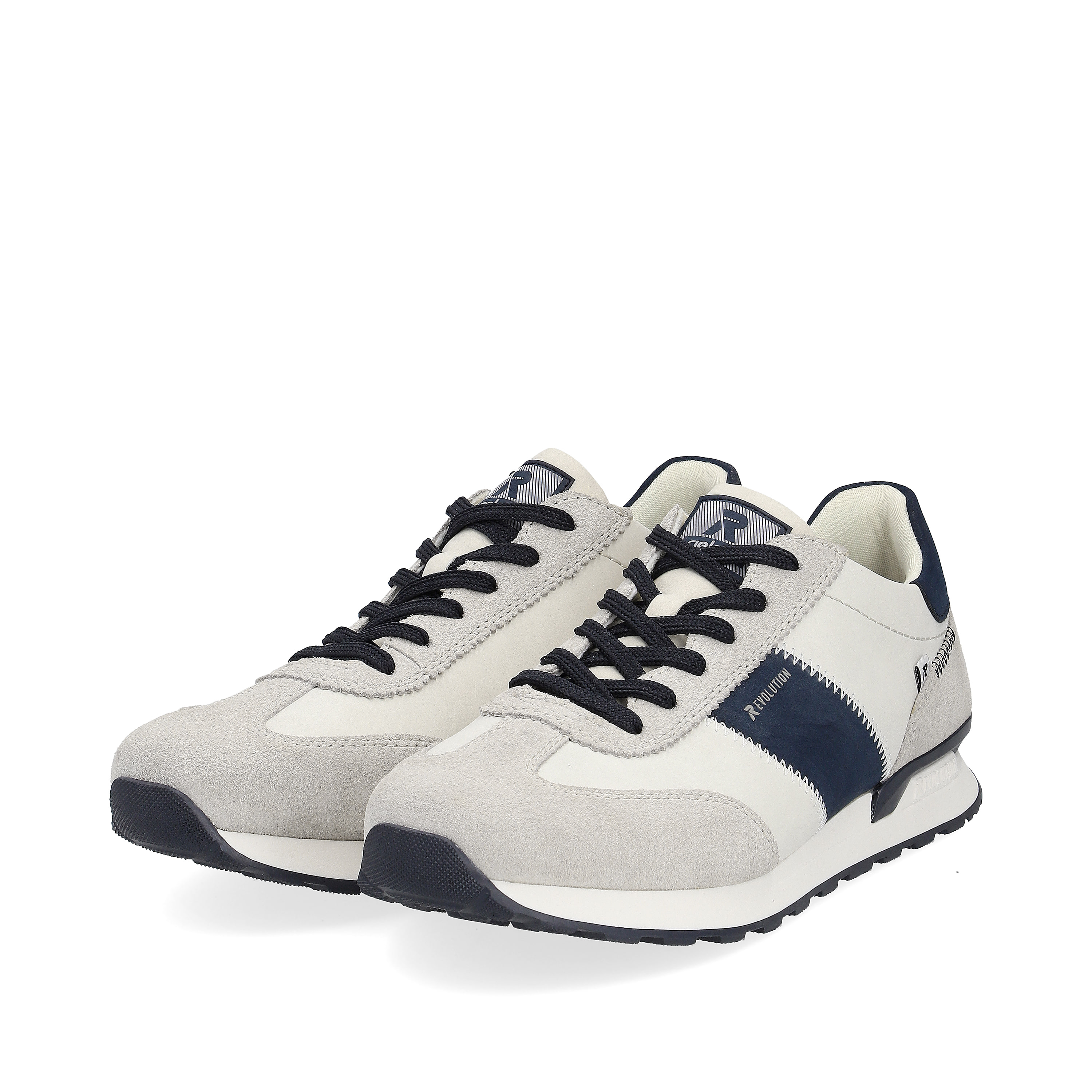 Rieker Herren Sneaker Low stone-grey creamy-white